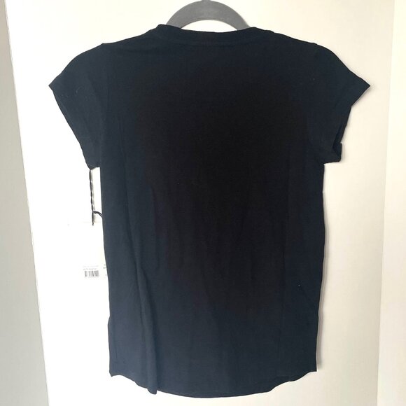 Zadig & Voltaire Strass Stud Skull T-Shirt Womens Small Black Short Sleeve Stret - Picture 7 of 7